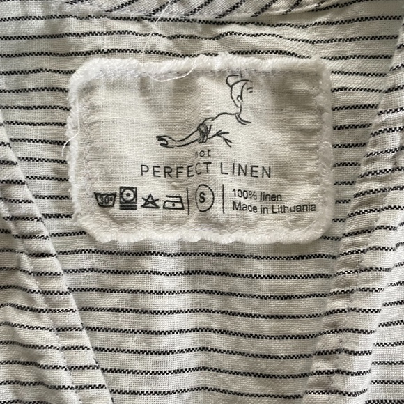 notPERFECTLINEN black/white stripe Sleeveless Margaret Wrap Jumpsuit - Picture 4 of 11